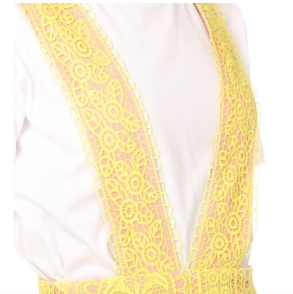 Anthropologie English Factory Contrast Lace Pinafore Dress - Picture 3 of 11